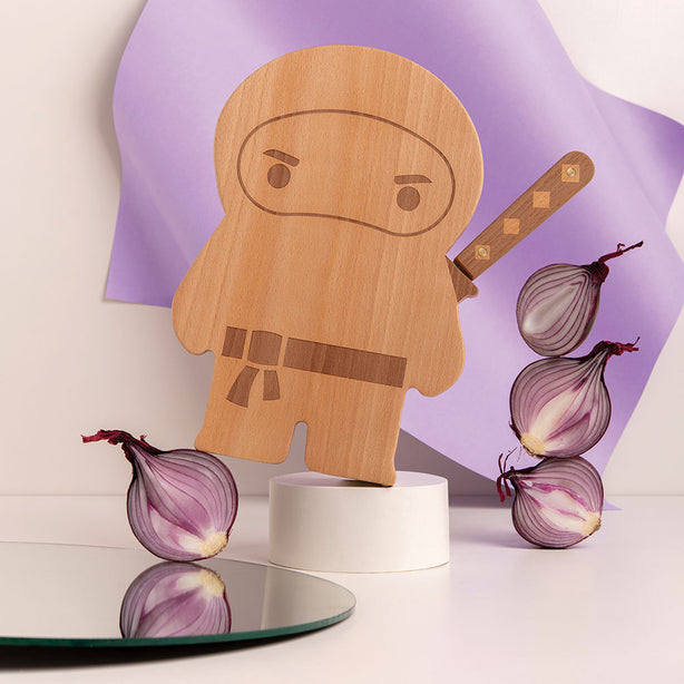 Ototo Ninja Board - Wooden Cutting Board And Knife Set