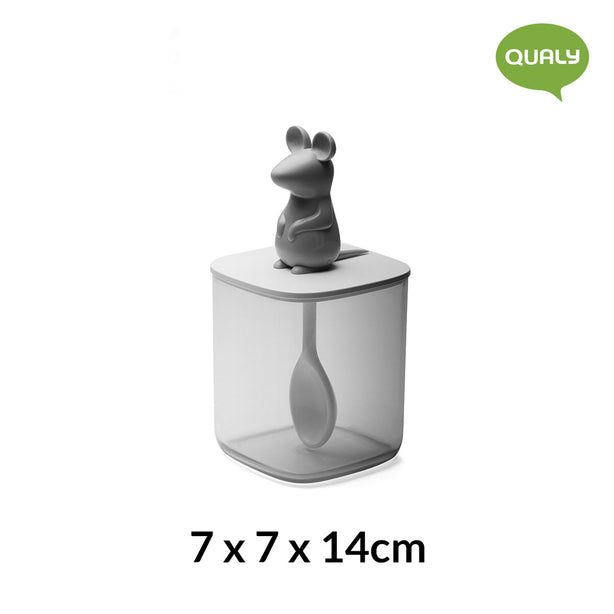 Qualy Lucky Mouse Seasoning Container & Spoon
