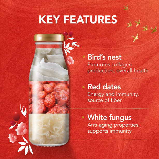 Nature's Farm® Superior Bird's Nest with Red Dates & White Fungus 180ml 24s (Carton Pack)