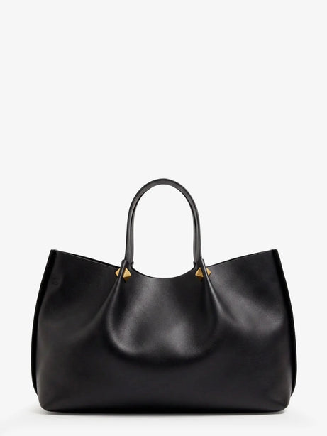 Valentino Garavani Large VLogo Signature leather tote bag - Nero