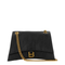 Crush Chain Bag Medium Calfskin Shoulder Bag - Black