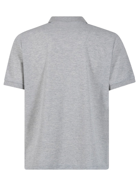Saint Laurent Embroidery Cotton Blend Polo Shirt
