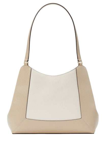Kate Spade Lena Colorblock Large Triple Compartment Shoulder Bag - Sand