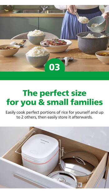 Philips Rice Cooker 3000 Series Mini Rice Cooker 0.54L HD3064/62