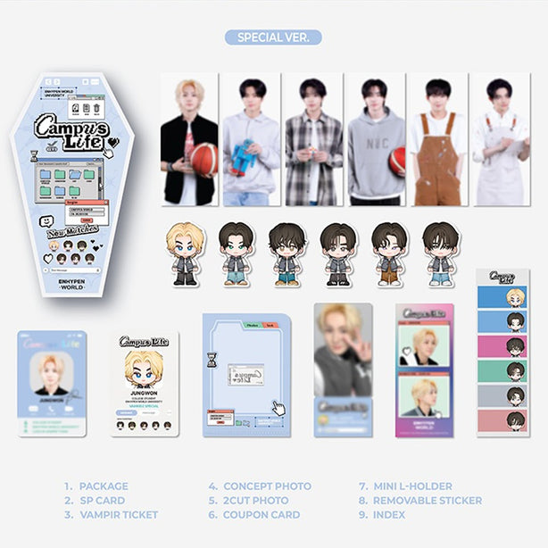 [ENHYPEN WORLD COUPON CARD COLLECTION] CAMPUS LIFE SPECIAL ver(International Shipping)Pre Order August 2026 Shipping