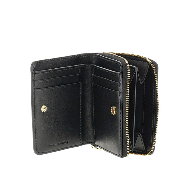 MARC JACOBS Grained leather mini compact wallet