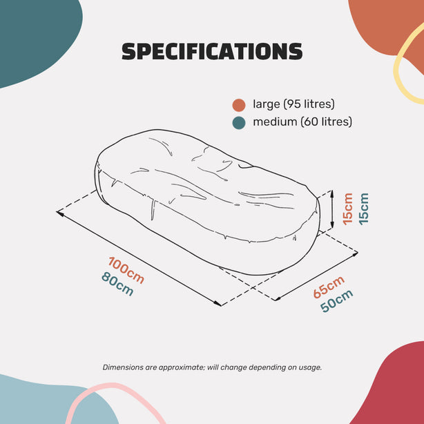 POOCHSTA'  - water-repellent doob bean bag pet bed