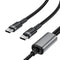 Acefast C22-02 USB-C to 2*USB-C 100W Aluminum Alloy Charging Data Cable - Black
