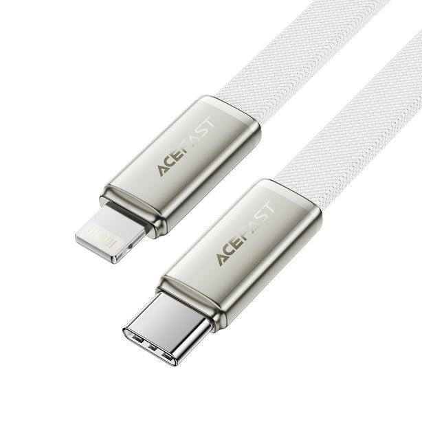 Acefast C24-01 Ultra-Thin Charging Data Cable USB-C to Lightning (1.2m) - White