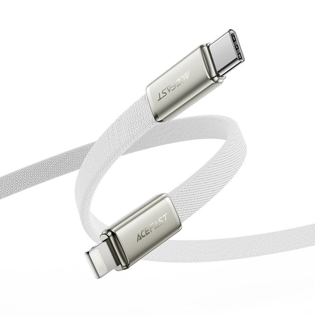 Acefast C24-01 Ultra-Thin Charging Data Cable USB-C to Lightning (1.2m) - White