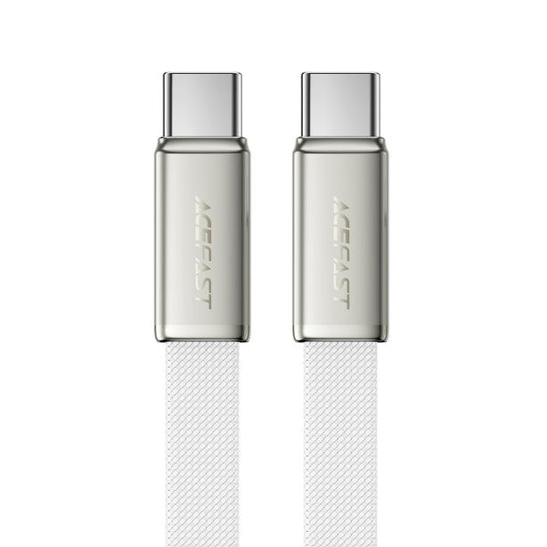 Acefast C24-03 Ultra-Thin Charging Data Cable USB-C to USB-C 60W (1.2m) - White