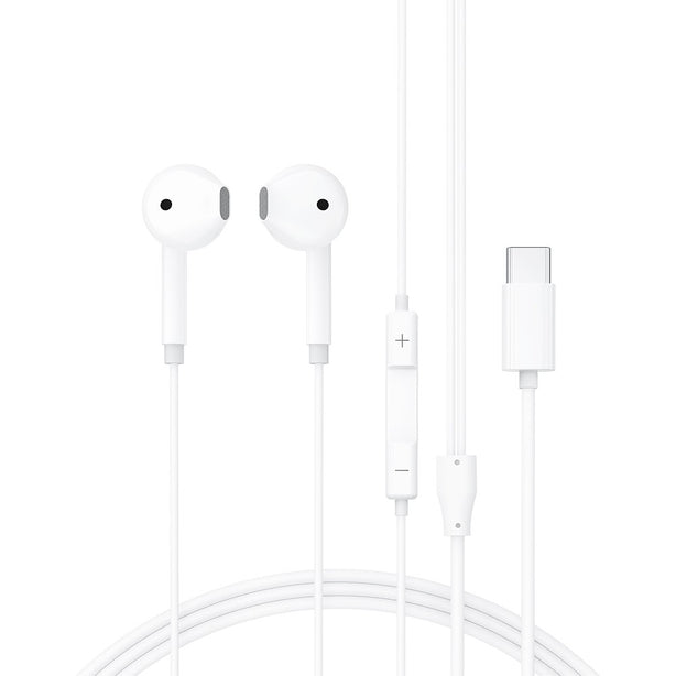 Acefast L13 USB-C Semi-In-Ear Wired earphones With Mic - White