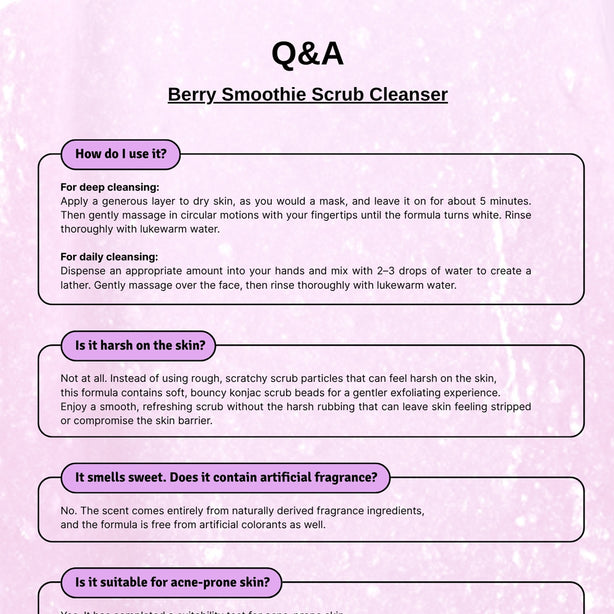 ZIGTAG BERRY SMOOTHIE SCRUB CLEANSER 130ml