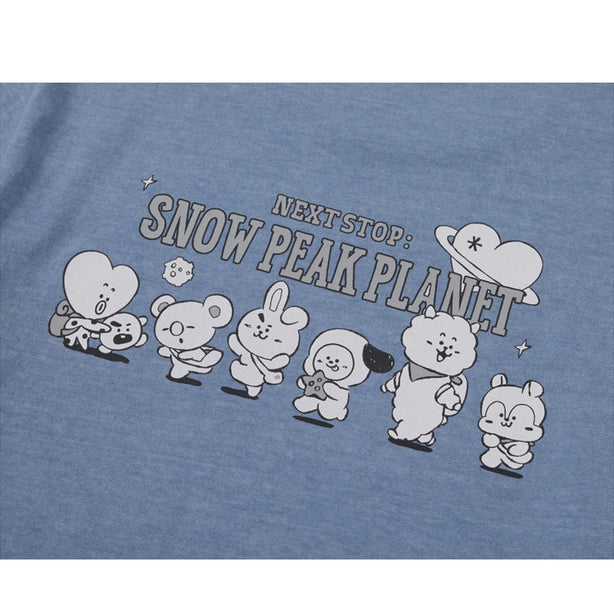 BT21 Graphic Short Sleeve T-Shirt Blue(International Shipping)