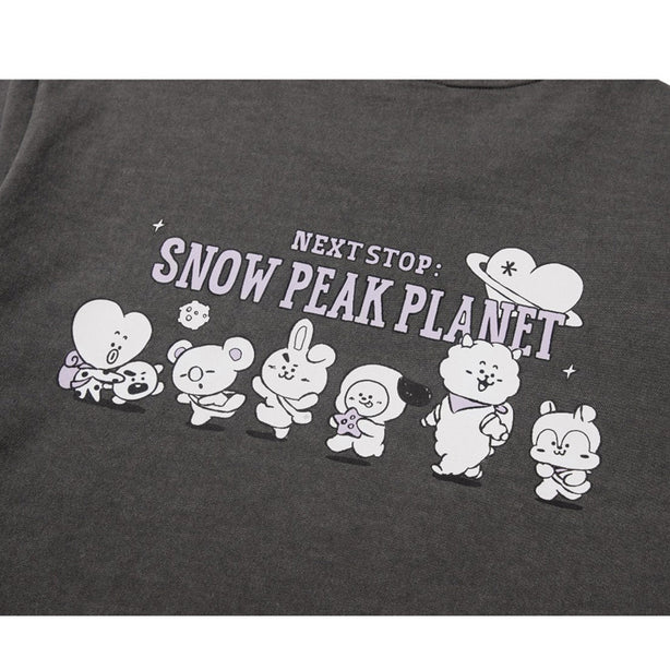 BT21 Graphic Short Sleeve T-Shirt Dark Charcoale(International Shipping)