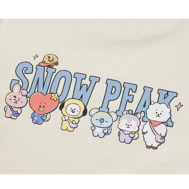 BT21 Women Semi Crop Short Sleeve T-Shirt Pastel Yellow(International Shipping)