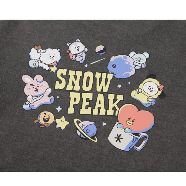 BT21 Kids Graphic Short Sleeve T-Shirt Dark Charcoal(International Shipping)