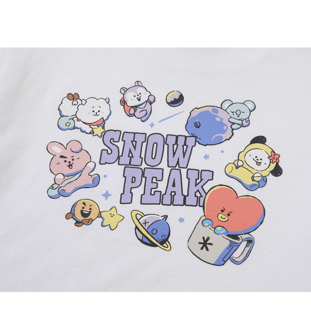 BT21 Kids Graphic Short Sleeve T-Shirt Light White(International Shipping)