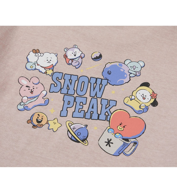 BT21 Kids Graphic Short Sleeve T-Shirt Light Pink(International Shipping)