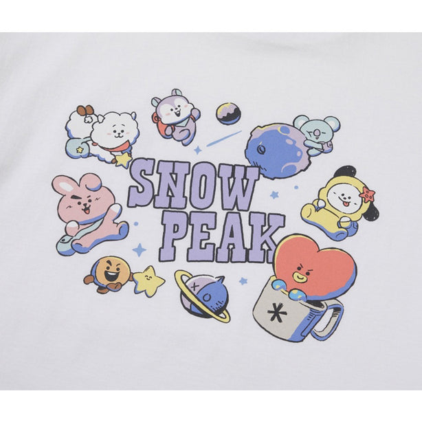 BT21 Women Graphic Short Sleeve T-Shirt White(International Shipping)