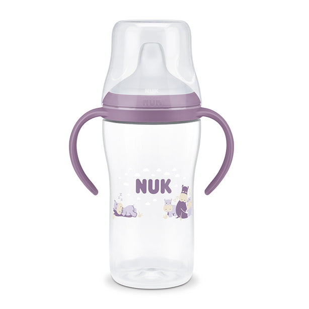 NUK Perfect Match Learner Cup | Learner Bottle 260ml | 6 months+ (Hippo)