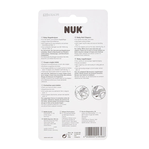 NUK Baby Nail Clippers with Grip Ring