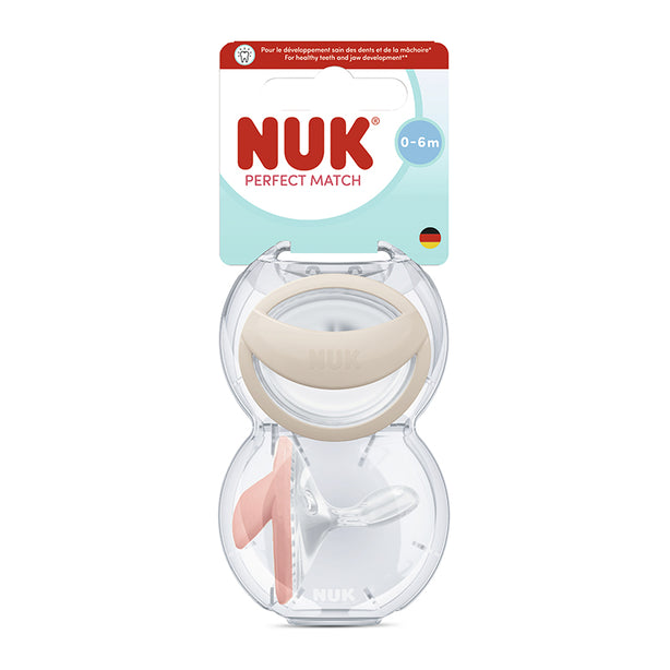 NUK Perfect Match Silicone Soother Pacifier 2pcs/box | 0-6 Months - Green/Blue