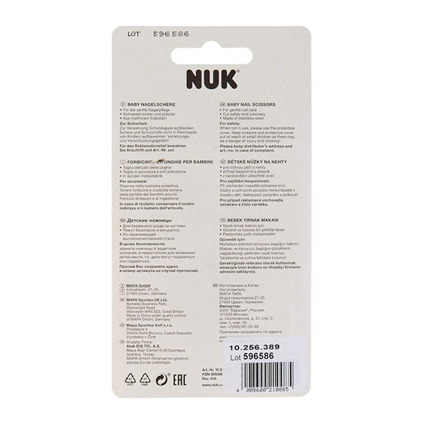 NUK Safety Baby Scissors with Protective Cap