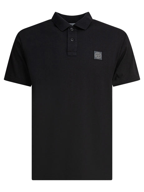Stone Island Cotton jersey polo shirt - Black