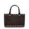 Rockstud Mini Suede Shopping Bag - Ebony
