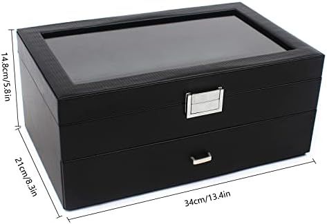 StitchesandTweed 24 Slot 2 Tier Black Watch Box