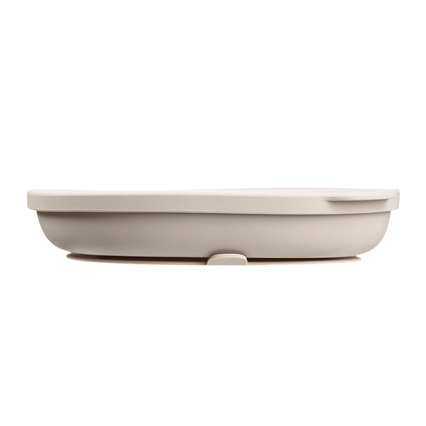 B.Box Silicone Plate + Lid 690ml | Kids Suction Plate | 6 months+ | Latte
