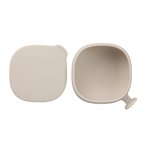 B.Box Silicone Bowl + Lid 350ml | Kids Suction Bowl | 6 months+| Latte