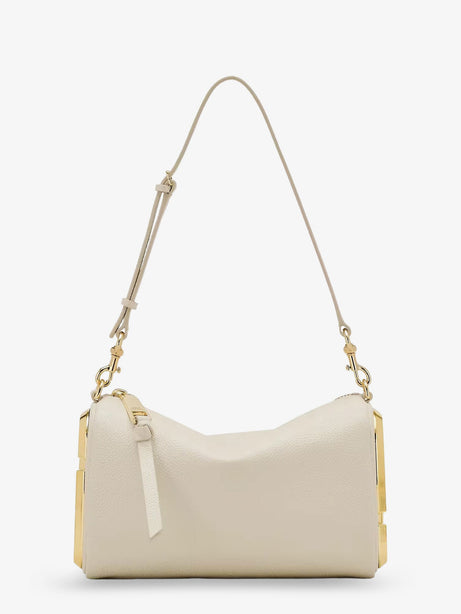Marc Jacobs Snapshot Hammered Leather Shoulder Bag - Cloud White
