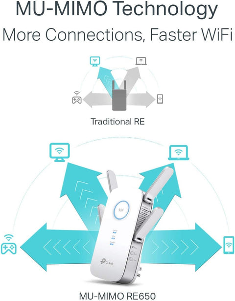 Tp-Link Re650 Ac2600 Wall Plug Wifi Range Extender