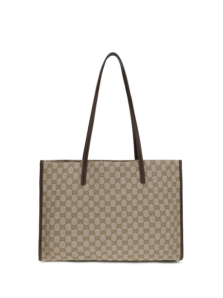 Gucci Large Londra Tote Bag - Vintag.Sand/Dk Brown