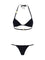 Dolce & Gabbana Triangle Bikini with gold plaque - Black
