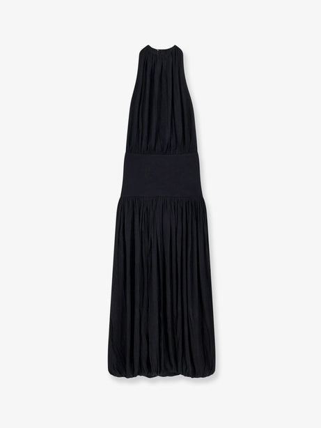 Toteme Soft Gathered viscose dress - Black