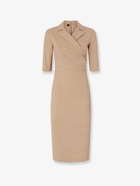 Pinko Allyson stretch linen and viscose dress - Beige