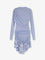 Self Portrait Gathered jersey mini dress - Blue