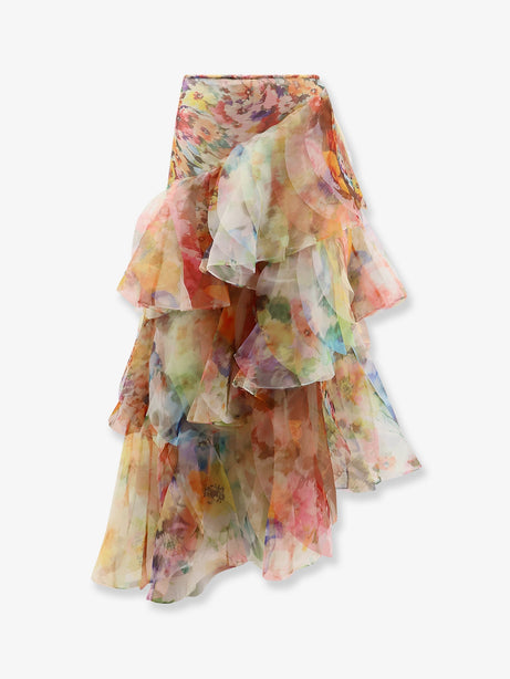 Zimmermann Luna Fanned Maxi Skirt - Splicedfloral