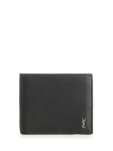 Saint Laurent Tiny Cassandre Wallet - Black