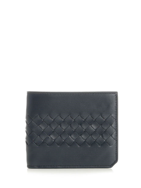Bottega Veneta Small Woven Wallet - Blue