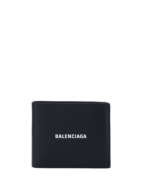 Balenciaga Leather Wallet - Black / White