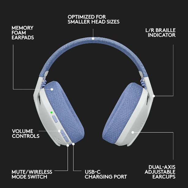 Logitech G435 Lightspeed Wireless Bluetooth Lightweight Gaming Headset