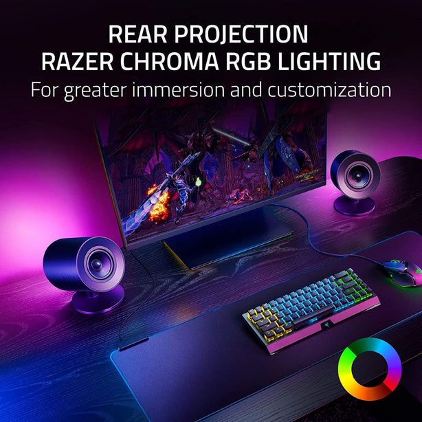 Razer Nommo V2 - Full-Range 2.1 Pc Gaming Speakers With Wired Subwoofer - Eu/Idn + Uk/My/Sg/Uae Packaging
