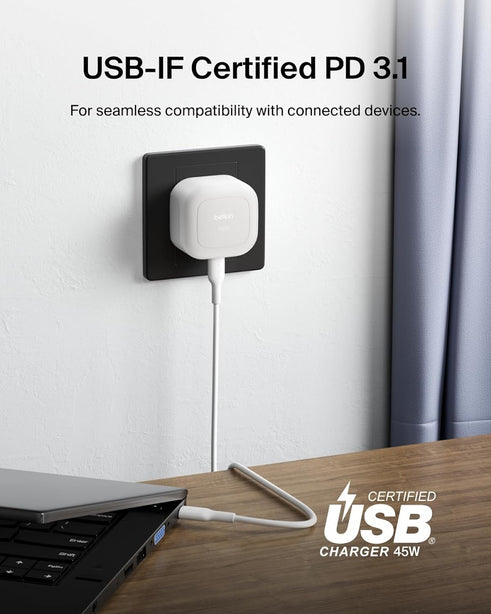 Belkin 45W USB PD Wall Charger with PPS – White