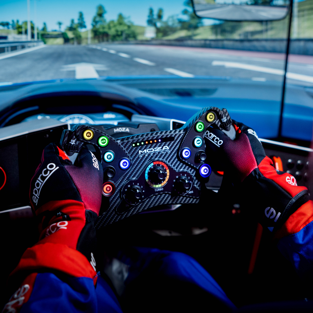 MOZA KS Steering Wheel 300mm GT Style RGB Buttons