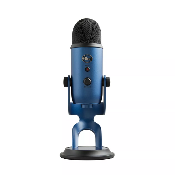 Logitech For Creators Blue Yeti USB Microphone for Recording, Streaming, Gaming, Podcasting on PC and Mac, Condenser Mic for Laptop or Computer with Blue VO!CE Effects, Adjustable Stand, Plug and Play