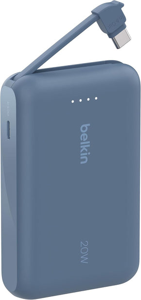 BELKIN POWER BANK 10K W/ CABLE BLUE PD 20W